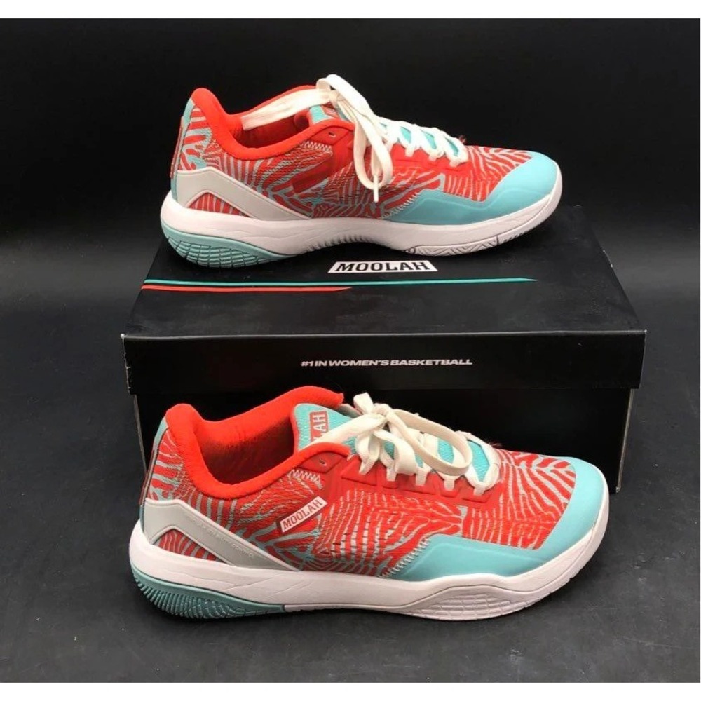 Moolah Kicks Neovolt Low MK1 Red Teal Women 11 Athletic Artsy Basketball‎ Shoes